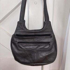 Genuine Leather Afoni Brand Grey Crossbody Shoulder Bag